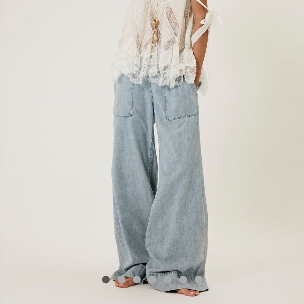 Free People Light Blue Flare Jeans
